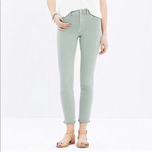 Madewell Stretchy Sage High Rise Crop Jeans 27